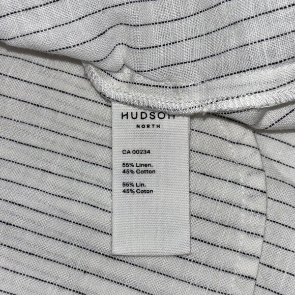 NWT Hudson North Linen Blend Wrap Comfy Stylish Belted Stripe Linen Dress Sz 3XL - Picture 9 of 16